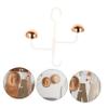 Zerodeko 2pcs Rotatable Closet Purse Hanger Hooks Space Saving Multi-functional Organizer for Handbags Backpacks Scarves and Belts Design White view 3