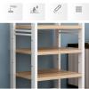AErosx 5-Tier AV Media Stand with Height Adjustable Wooden Shelf, Video Game Console Shelf, Audio Rack Tower, TV Cabinet,for Game Consoles/DVD Player/Projector/Sky Box/TV Accessories (Color : A) view 3