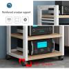 AErosx 5-Tier AV Media Stand with Height Adjustable Wooden Shelf, Video Game Console Shelf, Audio Rack Tower, TV Cabinet,for Game Consoles/DVD Player/Projector/Sky Box/TV Accessories (Color : A) view 4