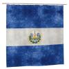 WOLEN Flag of El Salvador Shower Curtain Set with 12 Hooks Plastic Material 72x72 Inch view 1