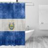 WOLEN Flag of El Salvador Shower Curtain Set with 12 Hooks Plastic Material 72x72 Inch view 2