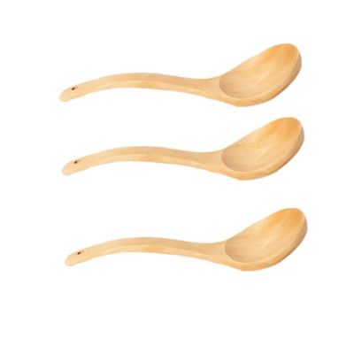 DECHOUS 3pcs Wooden Serving Spoon Soup Spoons Stirring for Buffet Solid Wood Kitchen Utensils