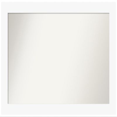 Amanti Art White Bathroom Mirror for Over Sink, 30x51 Custom Made Basic White Rectangle Vanity Mirror, Oversize Casual Wood Frame, Hangs Horizonally and Vertically, Wall Decor