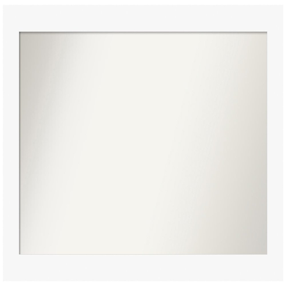 Amanti Art White Bathroom Mirror for Over Sink, 30x51 Custom Made Basic White Rectangle Vanity Mirror, Oversize Casual Wood Frame, Hangs Horizonally and Vertically, Wall Decor