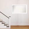Amanti Art White Bathroom Mirror for Over Sink, 30x51 Custom Made Basic White Rectangle Vanity Mirror, Oversize Casual Wood Frame, Hangs Horizonally and Vertically, Wall Decor view 4
