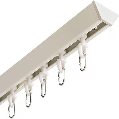Aluminum Curtain Rails Set 4ft 8ft 16ft 24ft 36ft 40ft, Windows And Room Divider Ceiling Track, Privacy, Partition, Sliding Curtain Rod, Shower Curtains Track ( Color : White , Size : 9ft/274cm )