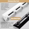 Aluminum Curtain Rails Set 4ft 8ft 16ft 24ft 36ft 40ft, Windows And Room Divider Ceiling Track, Privacy, Partition, Sliding Curtain Rod, Shower Curtains Track ( Color : White , Size : 9ft/274cm ) view 3