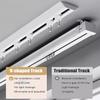 Aluminum Curtain Rails Set 4ft 8ft 16ft 24ft 36ft 40ft, Windows And Room Divider Ceiling Track, Privacy, Partition, Sliding Curtain Rod, Shower Curtains Track ( Color : White , Size : 9ft/274cm ) view 4