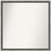 Amanti Art Grey Bathroom Mirror for Over Sink, 33x34 Custom Made Burnished Concrete Narrow Rectangle Vanity Mirror, Large Modern Wood Frame, Hangs Horizonally and Vertically, Wall Decor view 1