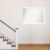 Amanti Art White Bathroom Mirror for Over Sink, 32x45 Custom Made Basic White Narrow Rectangle Vanity Mirror, Oversize Casual Wood Frame, Hangs Horizonally and Vertically, Wall Decor view 4