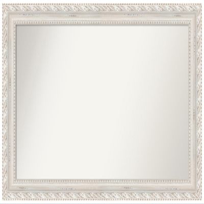 Amanti Art White Bathroom Mirror for Over Sink, 29x46 Custom Made Opera Off White Rectangle Vanity Mirror, Large Traditional Wood Frame, Hangs Horizonally and Vertically, Wall Decor