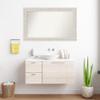Amanti Art White Bathroom Mirror for Over Sink, 29x46 Custom Made Opera Off White Rectangle Vanity Mirror, Large Traditional Wood Frame, Hangs Horizonally and Vertically, Wall Decor view 4