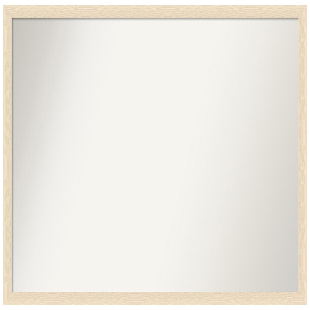 Amanti Art Brown Bathroom Mirror for Over Sink, 28x44 Custom Made Woodgrain Stripe Blonde Rectangle Vanity Mirror, Oversize Casual Wood Frame, Hangs Horizonally and Vertically, Wall Decor