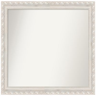 Amanti Art White Bathroom Mirror for Over Sink, 36x44 Custom Made Opera Off White Rectangle Vanity Mirror, X-Large Traditional Wood Frame, Hangs Horizonally and Vertically, Wall Decor