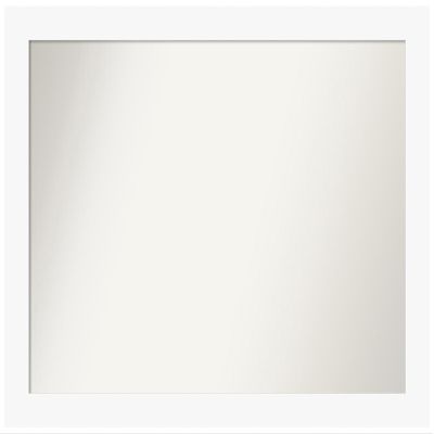 Amanti Art White Bathroom Mirror for Over Sink, 36x51 Custom Made Basic White Rectangle Vanity Mirror, Oversize Casual Wood Frame, Hangs Horizonally and Vertically, Wall Decor