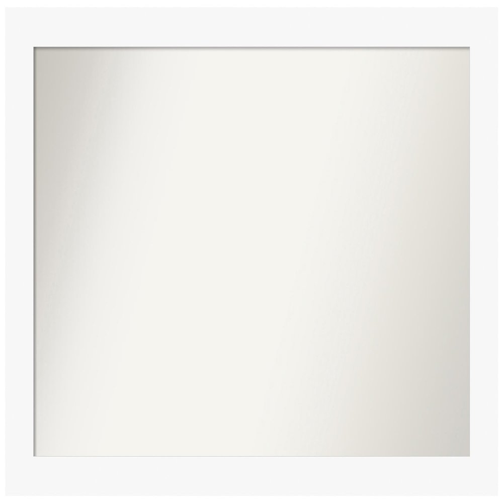 Amanti Art White Bathroom Mirror for Over Sink, 36x51 Custom Made Basic White Rectangle Vanity Mirror, Oversize Casual Wood Frame, Hangs Horizonally and Vertically, Wall Decor