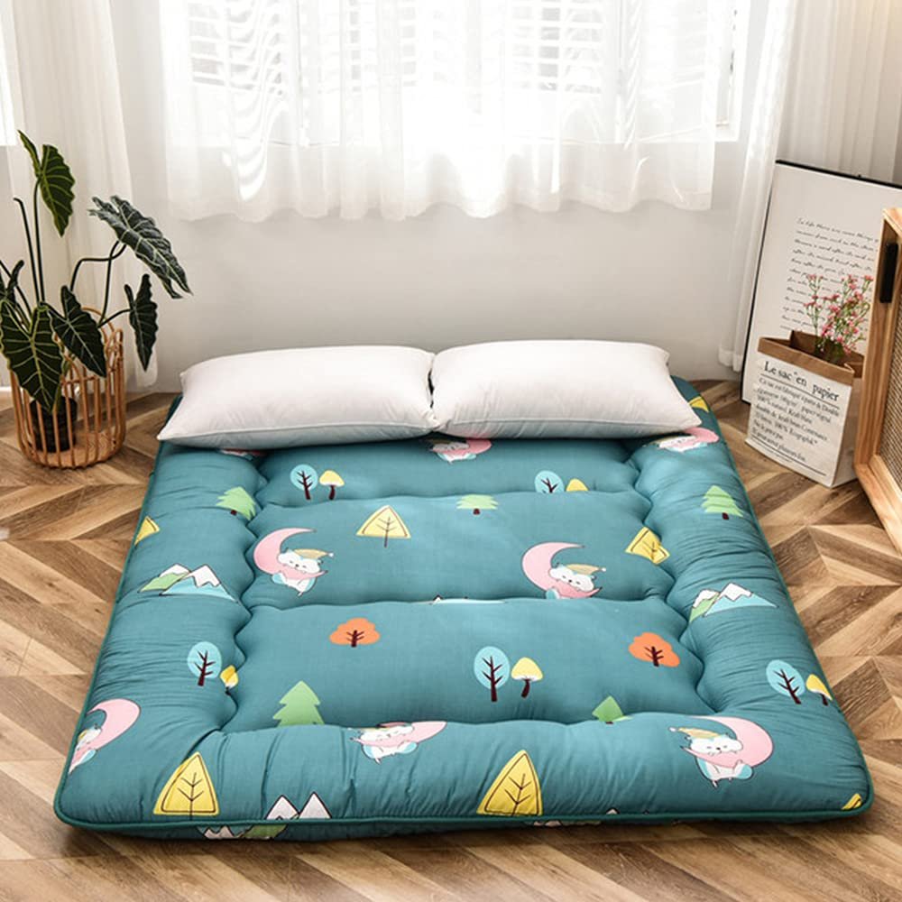 zcllove Tatami Mat Sleeping Pad Durable Non-Slip Floor Cushions, Japanese Foldable Mattress, Soft Fluffy Comfortable Mat Mattress,E,90x200 cm