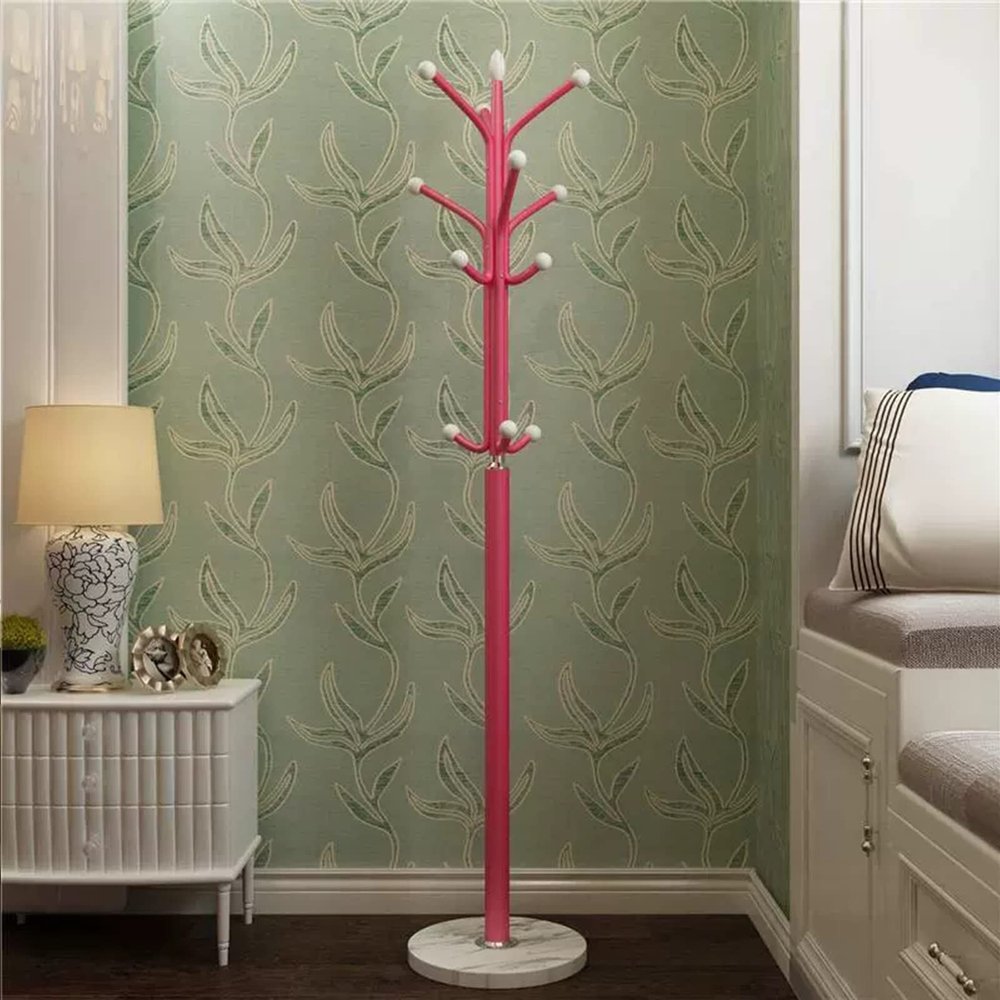 Bedroom Coat Hanger, Clothing Storage Display Rack Floor Hanger for Hanging Clothes Scarves Hats Bags in The Multiple Hooks for Hanging Lots of Clothes