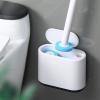 LQZPMEIRT Disposable Toilet Brush Without Dead Angle can be Thrown Away Household Toilet Cleaning Brush Replacement Head Hanging Wall Toilet Set view 3