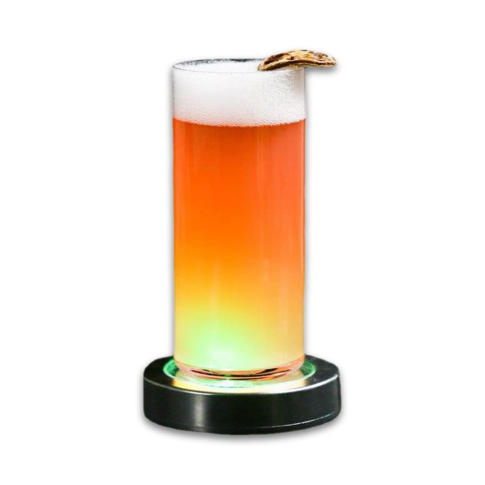 Coasters for Drinks, Car Cup Holder Coasters Lights, Wine Bottle Cup Luminous Mat Light for Club Bar Wedding Party Decor, 1 Pack, White Light