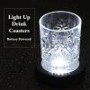 Coasters for Drinks, Car Cup Holder Coasters Lights, Wine Bottle Cup Luminous Mat Light for Club Bar Wedding Party Decor, 1 Pack, White Light view 2