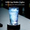 Coasters for Drinks, Car Cup Holder Coasters Lights, Wine Bottle Cup Luminous Mat Light for Club Bar Wedding Party Decor, 1 Pack, White Light view 4