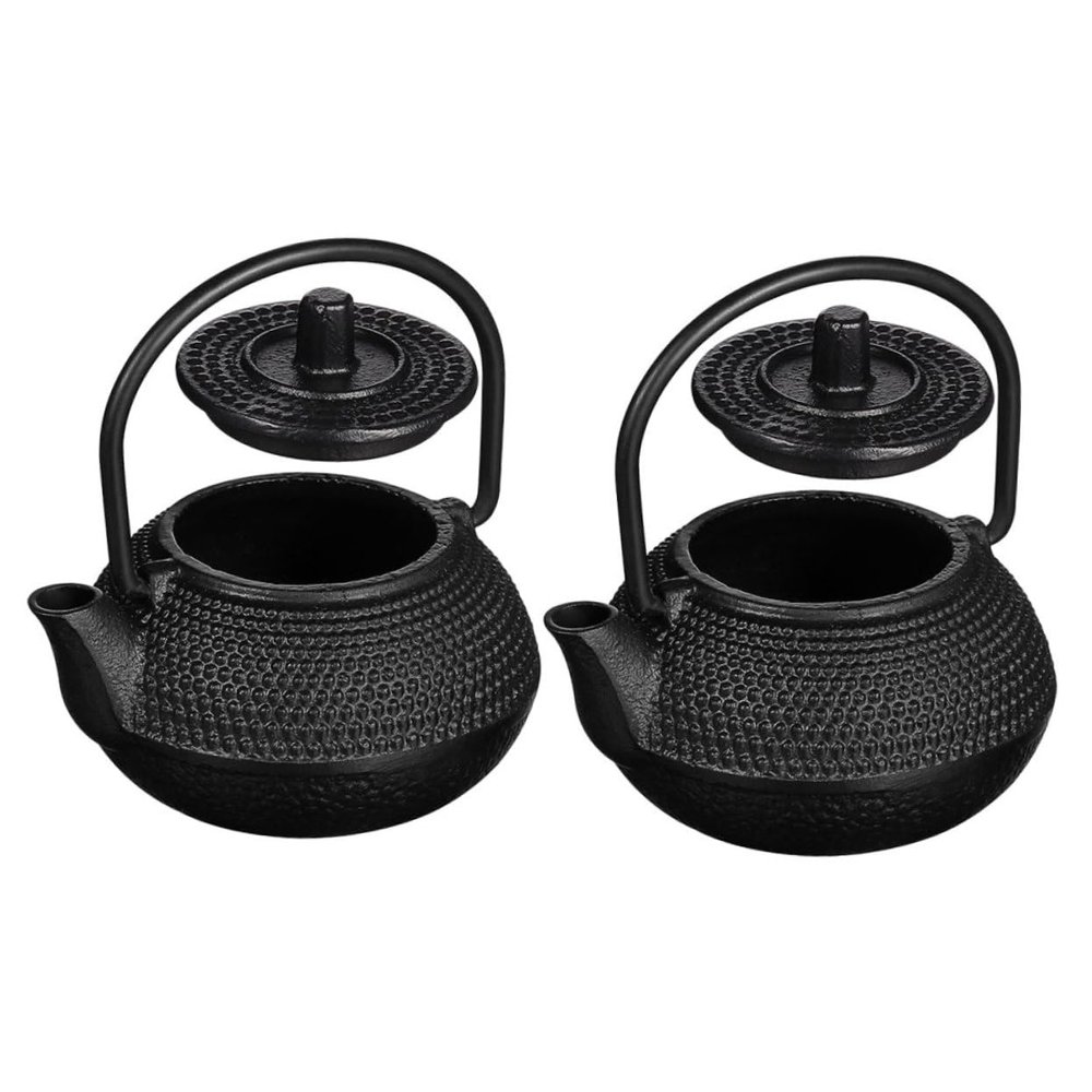 ABOOFAN 2pcs Retro Teapot Decoration Iron Art Small Teapot Model for Unique Table Decor for Tea Birthdays