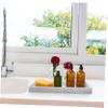 Alipis Toilet Vanity Tray Elegant Silicone Bathroom Countertop Organizer for Perfume Non-Slip Design Versatile Storage for Use view 3