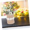 Alipis 2pc Small Linen Bag Boho Flower Girl Basket for Wedding Party Favor Rustic Dec view 4