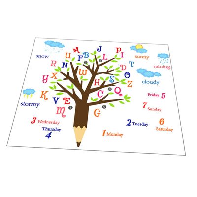 Alipis 1set Alphabet Wall Decal Removable Tree Design for Nursery and Bedroom Decor Material Easy to Install Learning Stickers for Boys and Girls Rooms