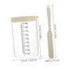 ABOOFAN Glass Sourdough Starter Jar with Spatula and Temperature Paper Large Capacity Fermentation Container for Natural Yeast and Sourdough Cultures view 2