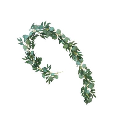 Cabilock 2m Artificial Gypsophila Vines Simulated Willow Leaves Eucalyptus Rattan Wall Decor for Boho Home Wedding Decorations Party Supplies