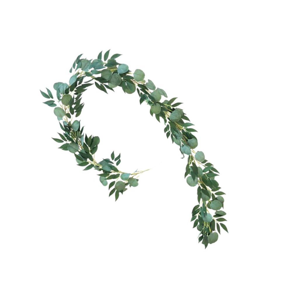 Cabilock 2m Artificial Gypsophila Vines Simulated Willow Leaves Eucalyptus Rattan Wall Decor for Boho Home Wedding Decorations Party Supplies