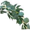 Cabilock 2m Artificial Gypsophila Vines Simulated Willow Leaves Eucalyptus Rattan Wall Decor for Boho Home Wedding Decorations Party Supplies view 2