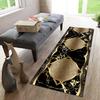 Luxury Black and Gold Long Rug,Modern Marble Textured Non Slip Hallway Runner Rug,Geometry Washable Runner Rug for Bedroom Entryway Kitchen Living Room Lounge Floor Rugs,50x360cm/20x142 in view 2