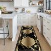 Luxury Black and Gold Long Rug,Modern Marble Textured Non Slip Hallway Runner Rug,Geometry Washable Runner Rug for Bedroom Entryway Kitchen Living Room Lounge Floor Rugs,50x360cm/20x142 in view 3