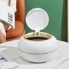 Exquisite Desktop Trash can Plastic Round Garbage can with lid Simple Mini Trash Organizer Small Wastebasket 3L for Home Office Reusable view 4
