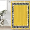 ZOE STORE Shower Curtains for Bathroom Accessories, Yellow Polyester Fabric Bathtub Curtain with 12 Hooks, Black White Modern Geometric Abstract Art Waterproof Shower Curtains 72 x 78 Inches view 1