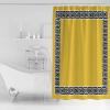 ZOE STORE Shower Curtains for Bathroom Accessories, Yellow Polyester Fabric Bathtub Curtain with 12 Hooks, Black White Modern Geometric Abstract Art Waterproof Shower Curtains 72 x 78 Inches view 3