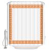ZOE STORE Shower Curtains for Bathroom Accessories, Orange Geometric Polyester Fabric Bathtub Curtain with 12 Hooks, Modern Key Greek Design Abstract Art Waterproof Shower Curtains 66 x 72 Inches view 2