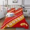 Erosebridal Gridiron Coverlet Set Rugby Decor Sports Game Quilt Set Twin, Boys Football Bedspread Set Red Yellow White Striped Bedding Set 2Pcs view 2