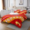 Erosebridal Gridiron Coverlet Set Rugby Decor Sports Game Quilt Set Twin, Boys Football Bedspread Set Red Yellow White Striped Bedding Set 2Pcs view 3