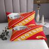 Erosebridal Gridiron Coverlet Set Rugby Decor Sports Game Quilt Set Twin, Boys Football Bedspread Set Red Yellow White Striped Bedding Set 2Pcs view 4