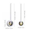 SUREK Soft Wall Mounted Toilet Brush Long Handle Silicone Brush and Holder Toilet Cleaning Brush Rotating Brush Head for Bathroom Reusable, Gray view 2