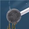SUREK Soft Wall Mounted Toilet Brush Long Handle Silicone Brush and Holder Toilet Cleaning Brush Rotating Brush Head for Bathroom Reusable, Gray view 4