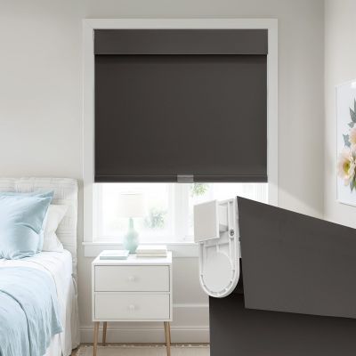 UrMoon No Drill Cordless Roller Shades for Windows No Screw Roller Blinds with Thermal Insulated Waterproof Pull Down Blackout Blinds for Home Office (Blackout - Dark Brown, 39" W x 72" H)