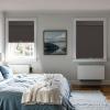 UrMoon No Drill Cordless Roller Shades for Windows No Screw Roller Blinds with Thermal Insulated Waterproof Pull Down Blackout Blinds for Home Office (Blackout - Dark Brown, 39" W x 72" H) view 2