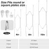 3 Pack Plate Hangers for The Wall, 6/8/10 Inch Plate Wall Holder Stainless Steel W-Shaped Plate Hooks Vertical Plate Display Wall Mount for Decorative Plates Antique Arts (Silver) view 2