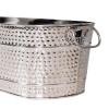 Qianly Ice Bucket Galvanized Tub with Handle for Parties Rustic Beer Tub Ice Tub for Champagne Beer Wine Cooling Drinks Cocktail view 2