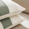 ZeeMart 2 Packs Cotton Boho Throw Pillow Covers 16x16 Inch Contrast Green, Soft Farmhouse Decorative Couch Pillow Cases Sage Green Cushion Covers for Sofa Bed Living Room Home Decor view 3